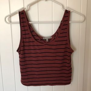 Small striped Charlotte Russe crop top